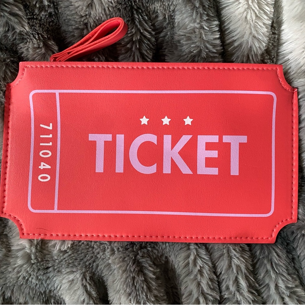Ticket Shaped Clutch Accessories Bag